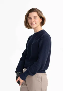 MELA MELA Damen vegan Strickpullover Gauri Navy – Produktbild 1 von 1