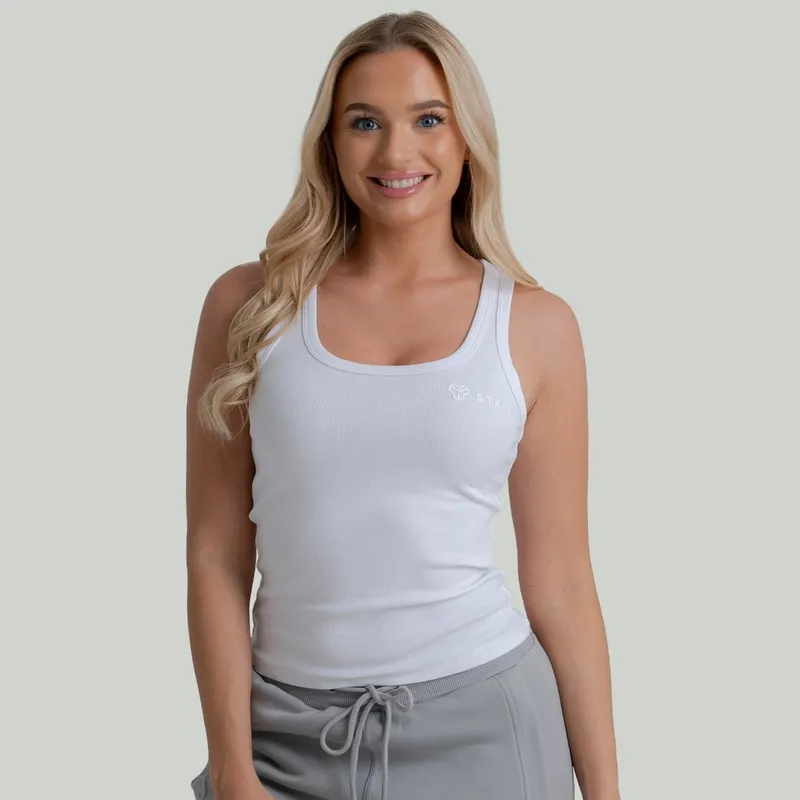 GymBeam OG1 STRIX Tank Top für Frauen Ribbed in White L – Produktbild 1 von 1