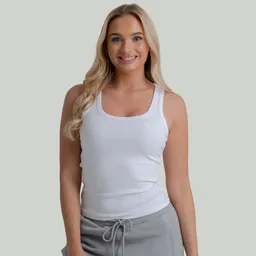 GymBeam OG1 STRIX Tank Top für Frauen Ribbed in White L – Produktbild 1 von 1
