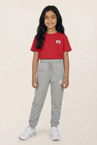THE FACE OF ELEMENTS The Face of Elements Playful Peak Relaxed Fit Kids Sweatpant aus 100% Bio-Baumwolle, Heather grey (grau), – Produktbild 2 von 4