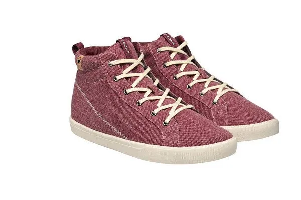 SAOLA SAOLA Vegane Sneaker für Damen - Wanaka Canvas, Burgunderrot, – Produktbild 2 von 3
