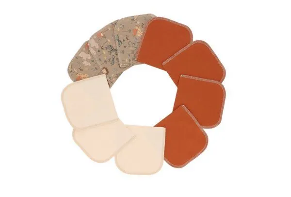 NoWaste Wrapping NoWaste Wrapping Feuchttücher Box waschbar wiederverwendbar Baby ver. Motive, Beige / animals, – Produktbild 3 von 3