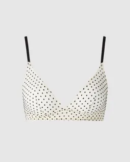 Understatement Understatement Damen vegan Mesh Triangle Bralette Creme/Schwarz Creme/Schwarz – Produktbild 1 von 1