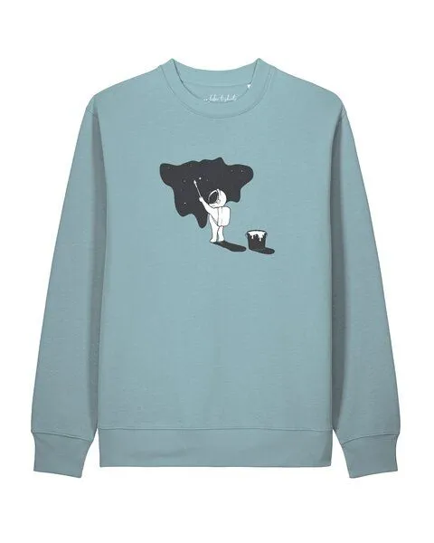 watapparel watapparel Sweatshirt Unisex Painting space, Pebble blue, – Produktbild 1 von 2