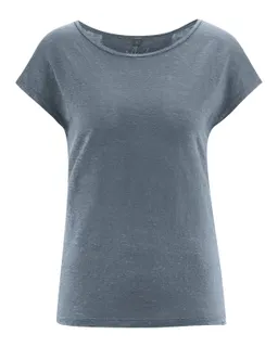 HempAge Hempage Damen vegan T-Shirt Regular Fit Anthrazit – Produktbild 1 von 1