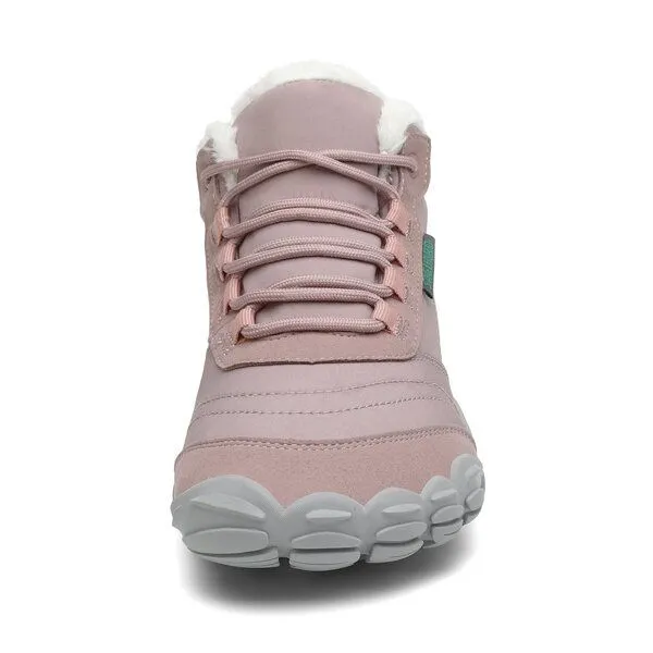SAGUARO SAGUARO Barfuß-Schuhe vegan Winter-Stiefel warm & weich gefüttert, Rosa 0167, – Produktbild 4 von 4