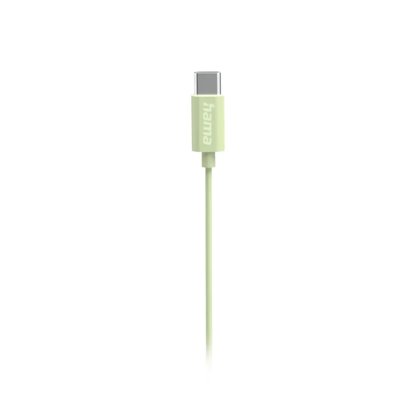 Hama Hama Kopfhörer "Curly", In-Ear, Mikrofon, Kabelknickschutz, USB-C, Grün, – Produktbild 5 von 5
