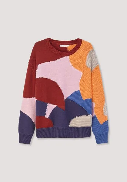hessnatur hessnatur Pullover Relaxed aus reiner Bio-Baumwolle, Pflaume, – Produktbild 4 von 4