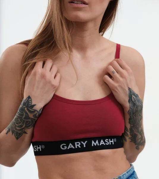 Gary Mash GARY MASH Bandeau Power BH aus Biobaumwolle, Rot, – Produktbild 4 von 4