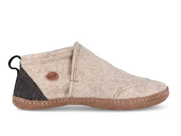 WoolFit WoolFit moderne Filz-Hausschuhe „Taiga“ mit geschlossener Form für einen stabilen Sitz, Beige (ungefärbt), – Produktbild 2 von 4