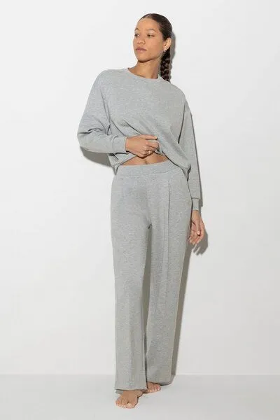 Soulwear Soulwear Hose lang | mit Bügelfalte | Pure Softness, Silver grey melange, – Produktbild 1 von 4