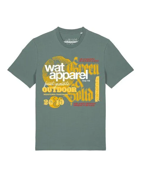 watapparel watapparel T-Shirt Unisex LIMITED EDITION LOGO PRINT 02, Green bay, – Produktbild 1 von 2