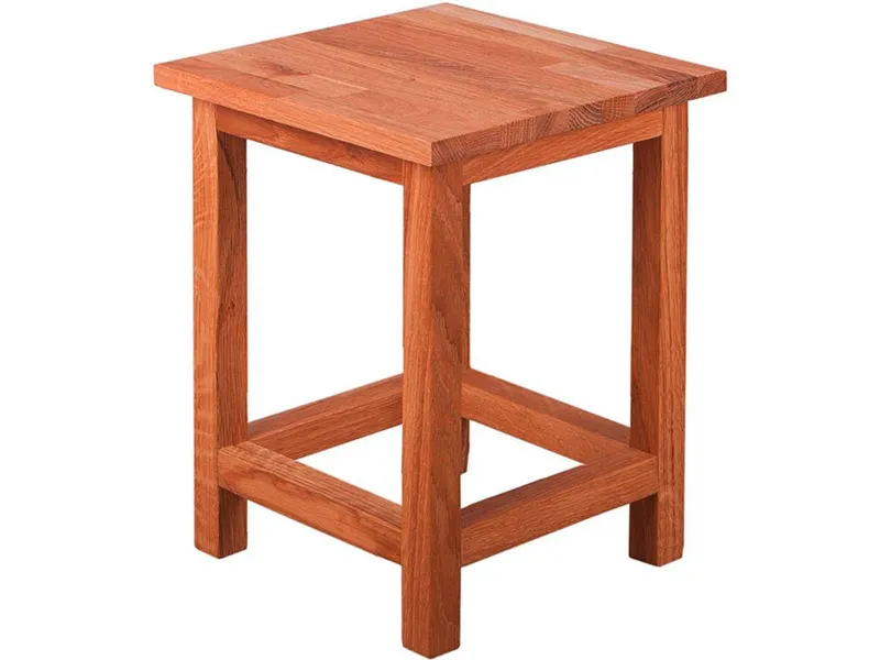 Hocker "MAX 1" B 30 x T 30 x H 40 cm, Plattenstärke 2 cm, Eiche geölt – Produktbild 1 von 1