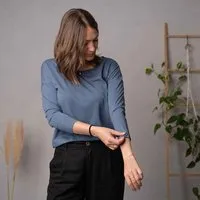 Vresh Clothing Vresh Clothing Vleuri - 3/4 Longsleeve mit TENCEL(TM) Modal, Ozeanblau, – Produktbild 1 von 1