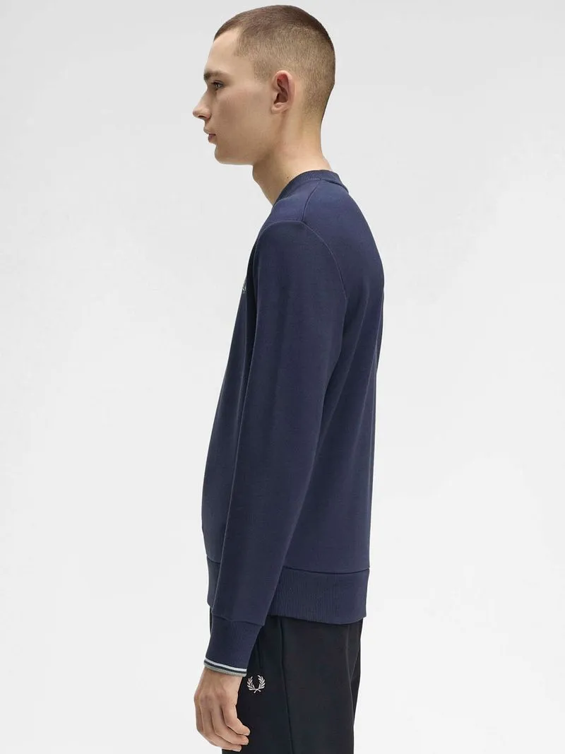 Fred Perry Fred Perry Sweater Logo Navy - Größe XL, Dunkelblau, – Produktbild 4 von 5