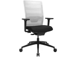 Topstar Topstar Bürodrehstuhl "AirWork" mit Armlehnen, Sitz schwarz, Rücken weiß – Produktbild 1 von 1