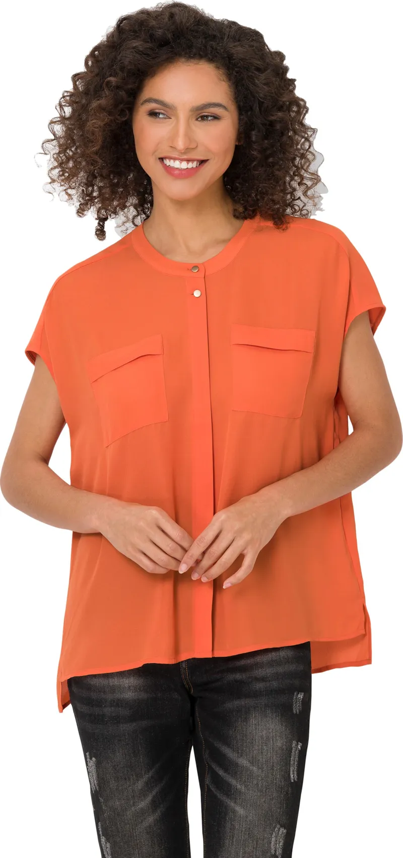 heine Kurzarm-Bluse orange, Orange, – Produktbild 2 von 2