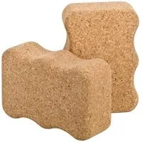 Kork Deko Kork-Deko Yoga Block WAVE - gewellt | Natur Kork | 220x150x75 mm | natürlich & stabil – Produktbild 1 von 1