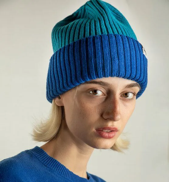 Kiwistories Kiwistories Strickmütze aus 100% Merinowolle, Blau, – Produktbild 4 von 4