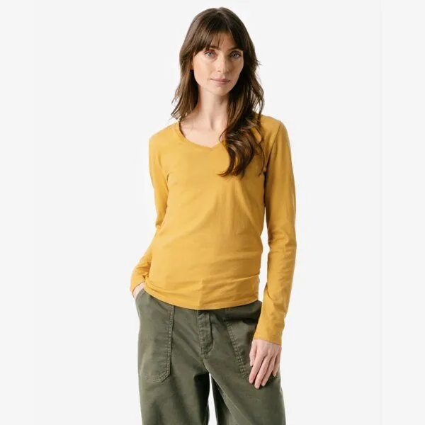 Living Crafts Living Crafts Langarm-Shirt - TARANA, Honey (gelb), – Produktbild 1 von 4