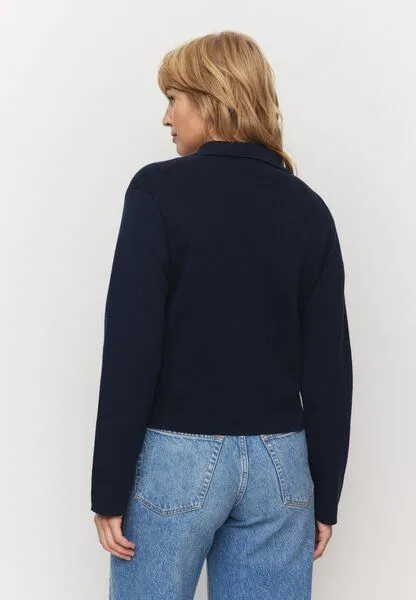 recolution Damen Strickovershirt aus Bio-Baumwolle - CELOSIA - recolution, Dark navy (blau), – Produktbild 3 von 4