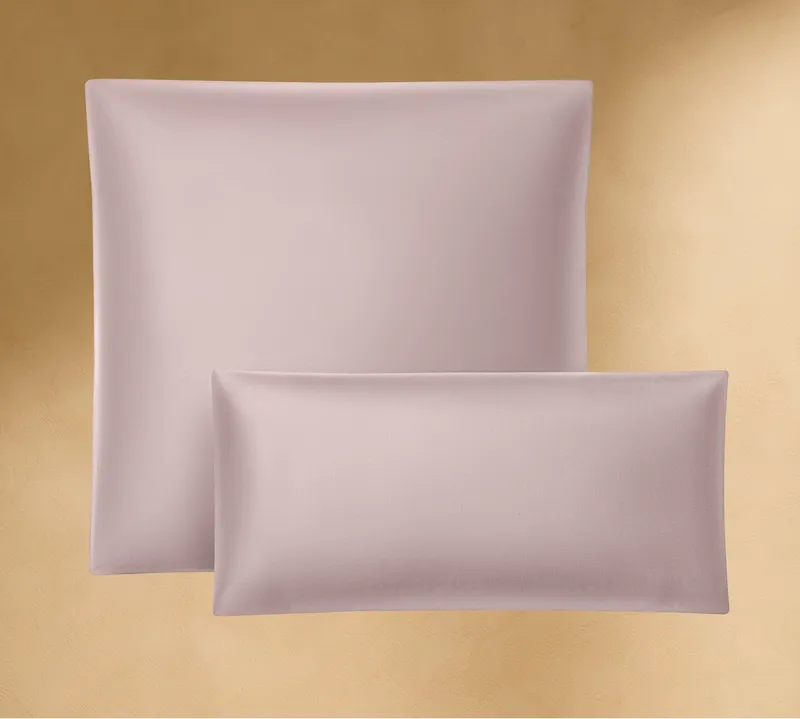 Seralino Kissenbezüge Mako Satin Kissenbezug (100% Bio Baumwolle) weich, hautfreundlich, (2 Stück), Fairtrade/ GOTS zertifizierte uni Kissenhülle mit Reißverschluss, Rosa, – Produktbild 1 von 5