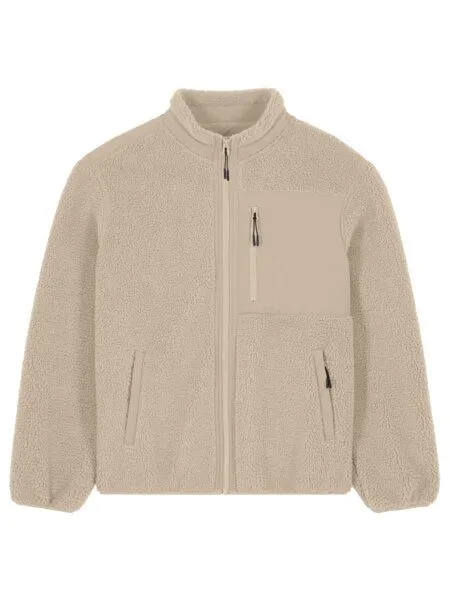 YTWOO YTWOO Relaxed- Fit Sherpajacke Unisex aus 100% Recyceltem Polyester, Wüstensand, – Produktbild 1 von 4