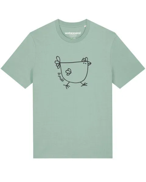 watapparel watapparel T-Shirt Unisex Le poulet - das Huhn, Aloe, – Produktbild 1 von 3