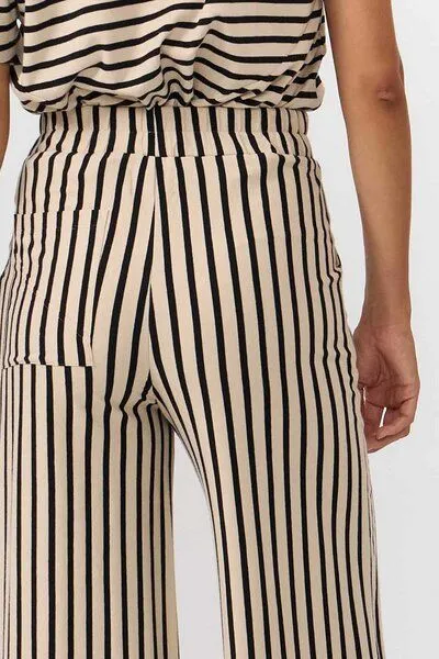 SUITE13LAB Suite13lab Damen-Weithose PALAU gestreift, Schwarz, – Produktbild 4 von 4
