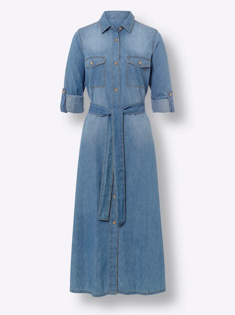 heine Hemdblusenkleid, Blue-bleached, – Produktbild 2 von 2