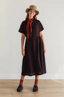 TWOTHIRDS TWOTHIRDS Damen vegan Kleid Antipaxos Braun – Produktbild 1 von 1