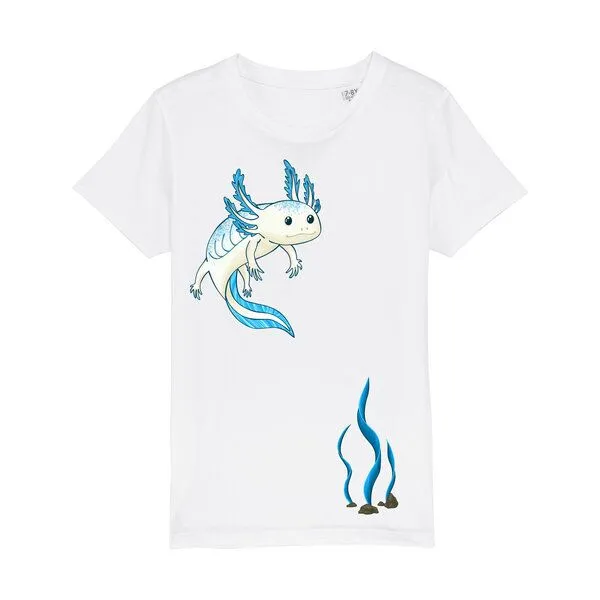 Spangeltangel Spangeltangel Kinder-Sweatshirt "Axolotl", Weiß, – Produktbild 1 von 4