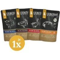 Liebesgut Tiernahrung Liebesgut Tiernahrung Probierpaket Katze Adult 4 x 100 g – Produktbild 1 von 1