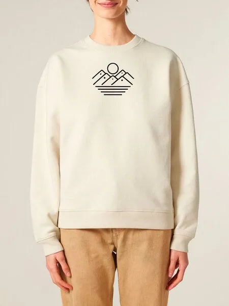 Human Family Human Family Bio Unisex oversize Sweatshirt - "Mountain Silhouette", Natural, – Produktbild 1 von 3