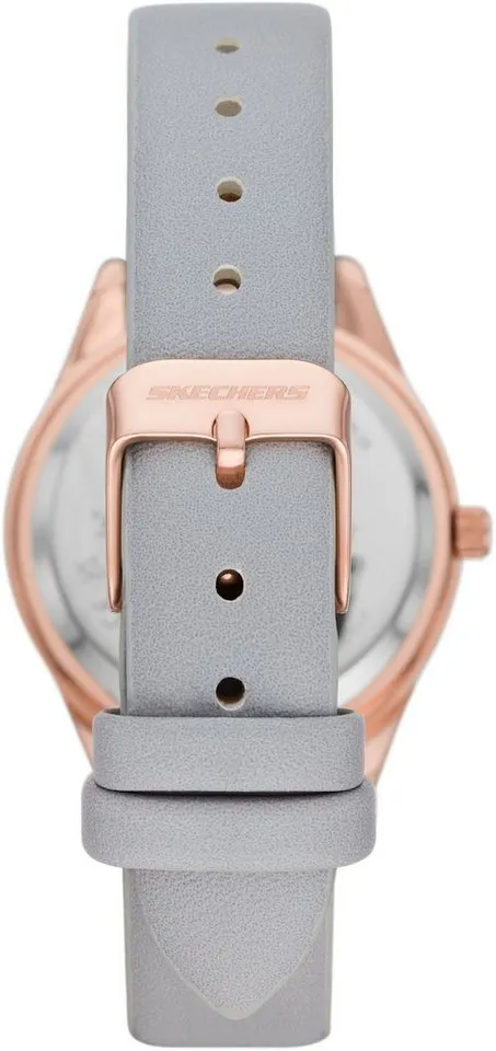 Skechers Skechers Quarzuhr SR9056, (Set, 6-tlg., mit 5 Schmuckarmbändern), Armbanduhr, Damenuhr, analog, Glassteine, Geschenkidee, Grau, – Produktbild 2 von 3