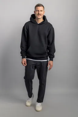 DIRTS DIRTS Herren vegan Hoodie Oversized Schwarz – Produktbild 1 von 1
