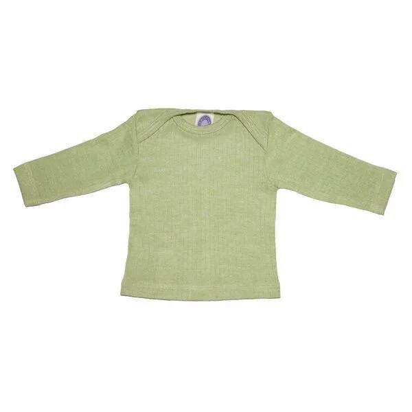 Cosilana Cosilana Baby Schlupfhemd Bio Baumwolle kbT Wolle Seide, Gruen meliert, – Produktbild 1 von 1