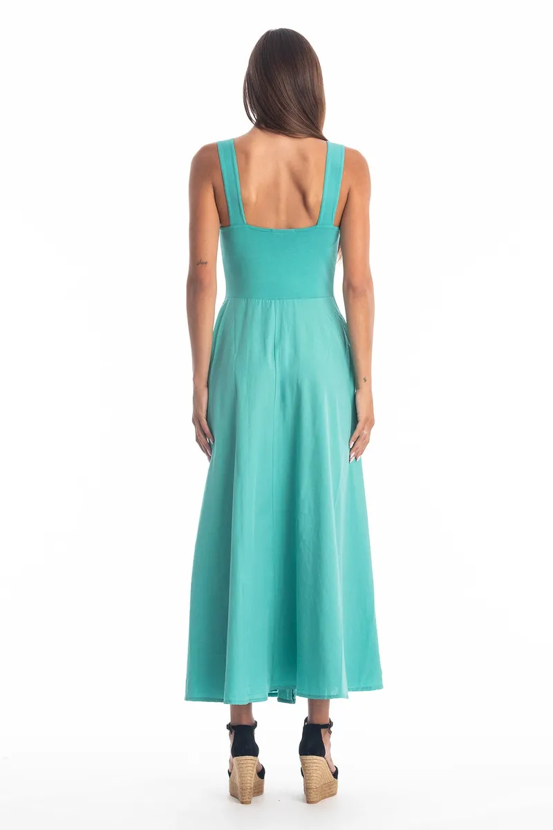 RAVENS VIEW IBIZA RAVENS VIEW IBIZA Damen vegan Kleid Madonna Elegant Türkis, Hellblau, – Produktbild 2 von 2