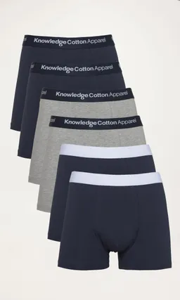 KnowledgeCotton Apparel KnowledgeCotton Apparel Herren vegan Multipack 6x Boxershorts Total Eclipse Navy – Produktbild 1 von 1