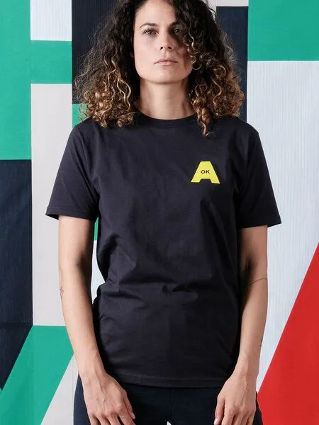 FANTASTIC REALITY STUDIOS Fantastic Reality Studios A-OK T-Shirt – Bio-Baumwolle, Unisex, Blau, – Produktbild 4 von 4