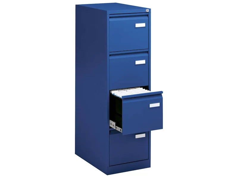 BISLEY Light BISLEY Light Hängeregistraturschrank 4S 1-bahnig blau RAL 7035 – Produktbild 1 von 1