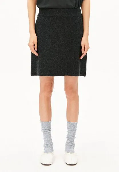 ARMEDANGELS ARMEDANGELS MINI Damen Strickrock aus Bio-Baumwoll-Mix, Steel melange, – Produktbild 1 von 4