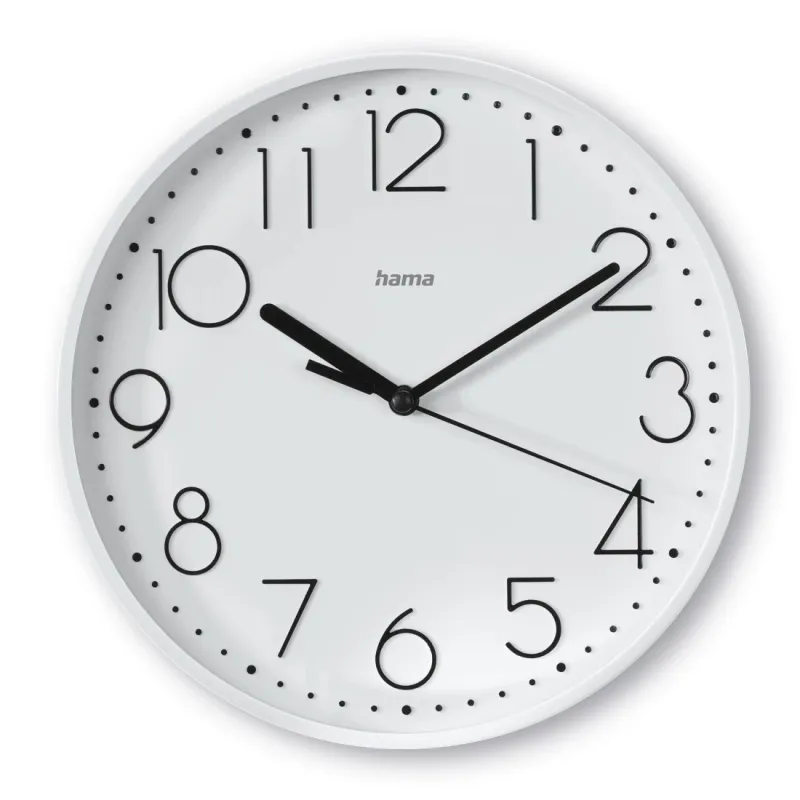 Hama Hama Wanduhr "Salina", Ø 22 cm, ohne Ticken, Weiß, – Produktbild 1 von 3