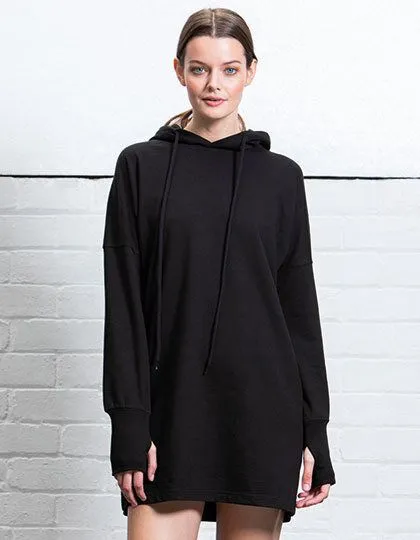 Mantis Mantis Damen Women`s Hoodie Dress Langer Hoodie, Schwarz, – Produktbild 2 von 2