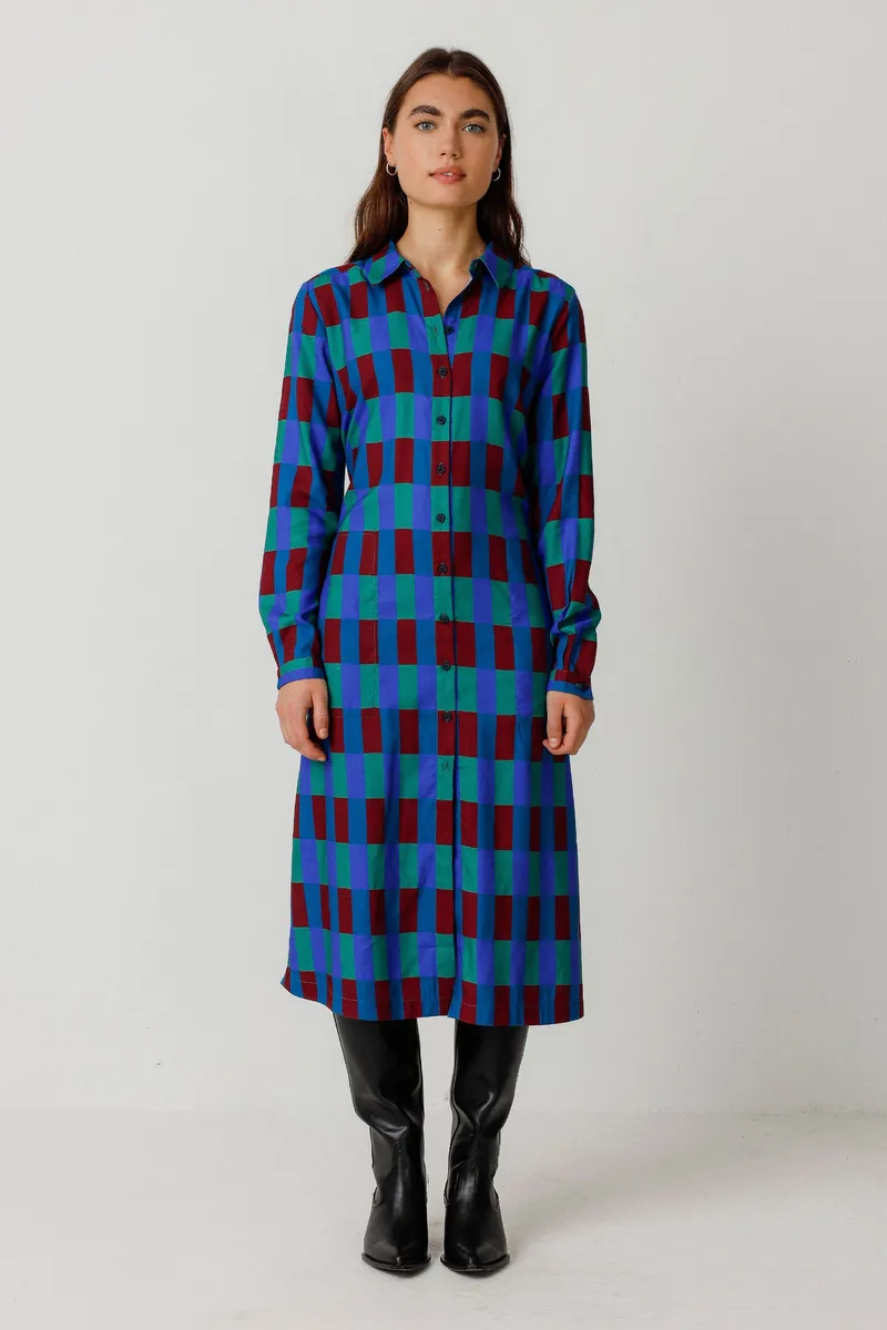 SKFK SKFK Damen vegan Kleid Ibane Mehrfarbig, Dunkelblau, – Produktbild 2 von 2