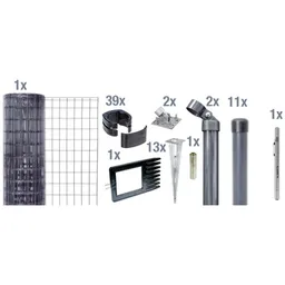 Alberts ALBERTS Set Fix-Clip Pro, anth. kstbe., zEinschl.Graphitstift, Länge 25 m, Höhe 810 mm – Produktbild 1 von 1