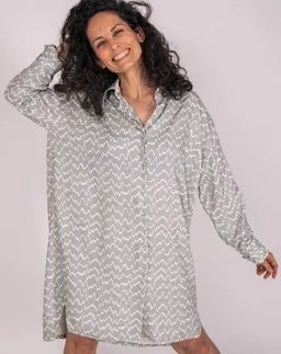 Aatise Aatise Hemdblusenkleid kurz langarm 100% EcoVero Zaum – Produktbild 1 von 1