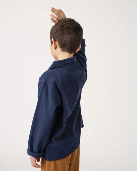 MATONA Matona Hemd für Kinder aus Canvas Bio-Baumwolle / Boxy Jacket, Nightfall, – Produktbild 4 von 4