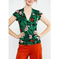 blutsgeschwister Blutsgeschwister Mon Cher Cache T-Shirt - aus Ecovero, Palm leaf (grün), – Produktbild 1 von 1