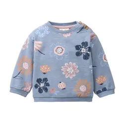People Wear Organic People Wear Organic Sweat Pullover, blau bedruckt, "floral", Bio-Baumwolle – Produktbild 1 von 1